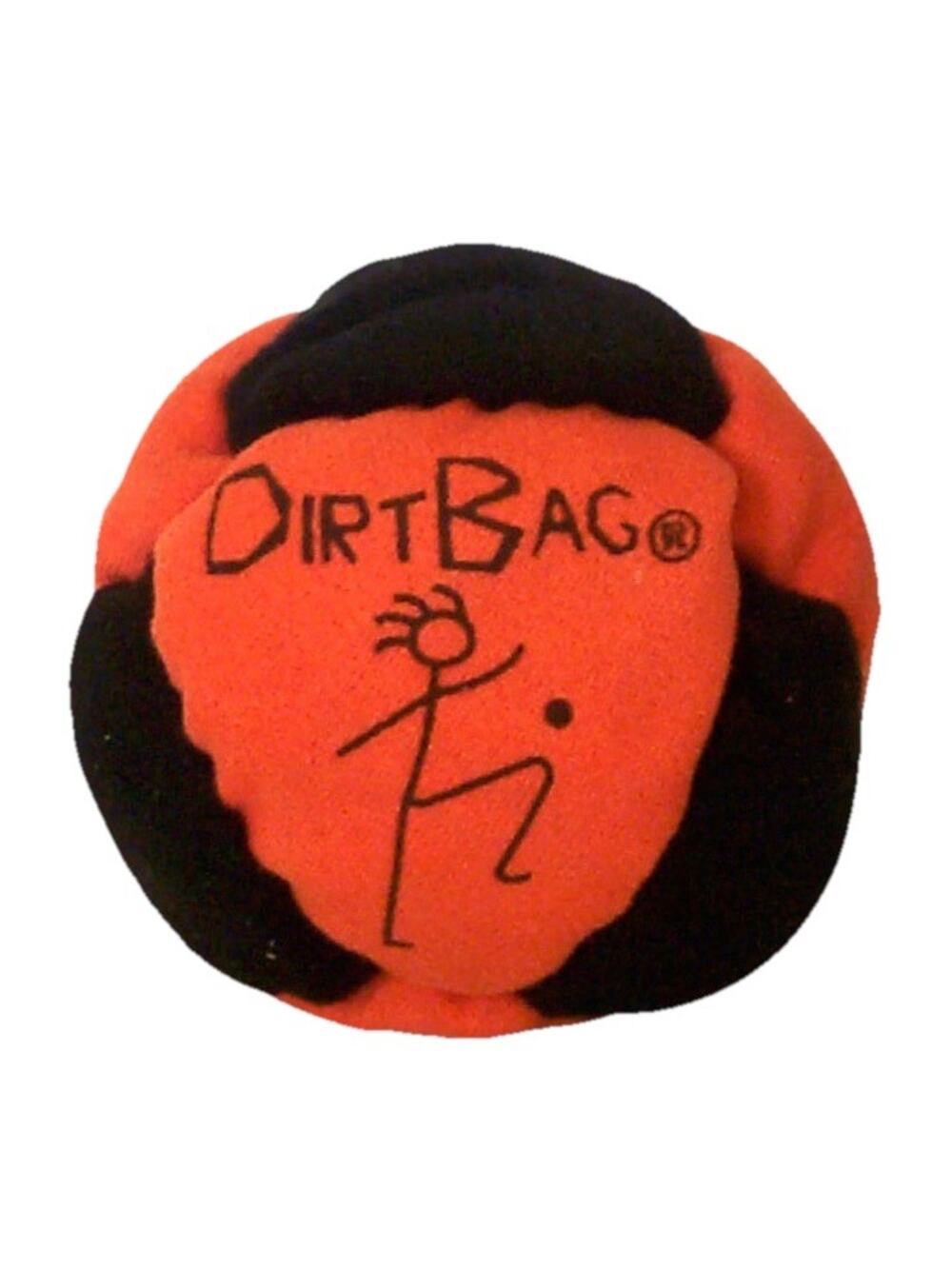 🔥World Footbag Classic DirtBag Footbag Hacky Sack BLACK/ORANGE BNWT🔥